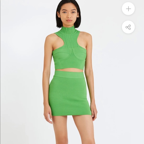 Herve leger bandage skirt in vibrant green - Picture 4 of 4